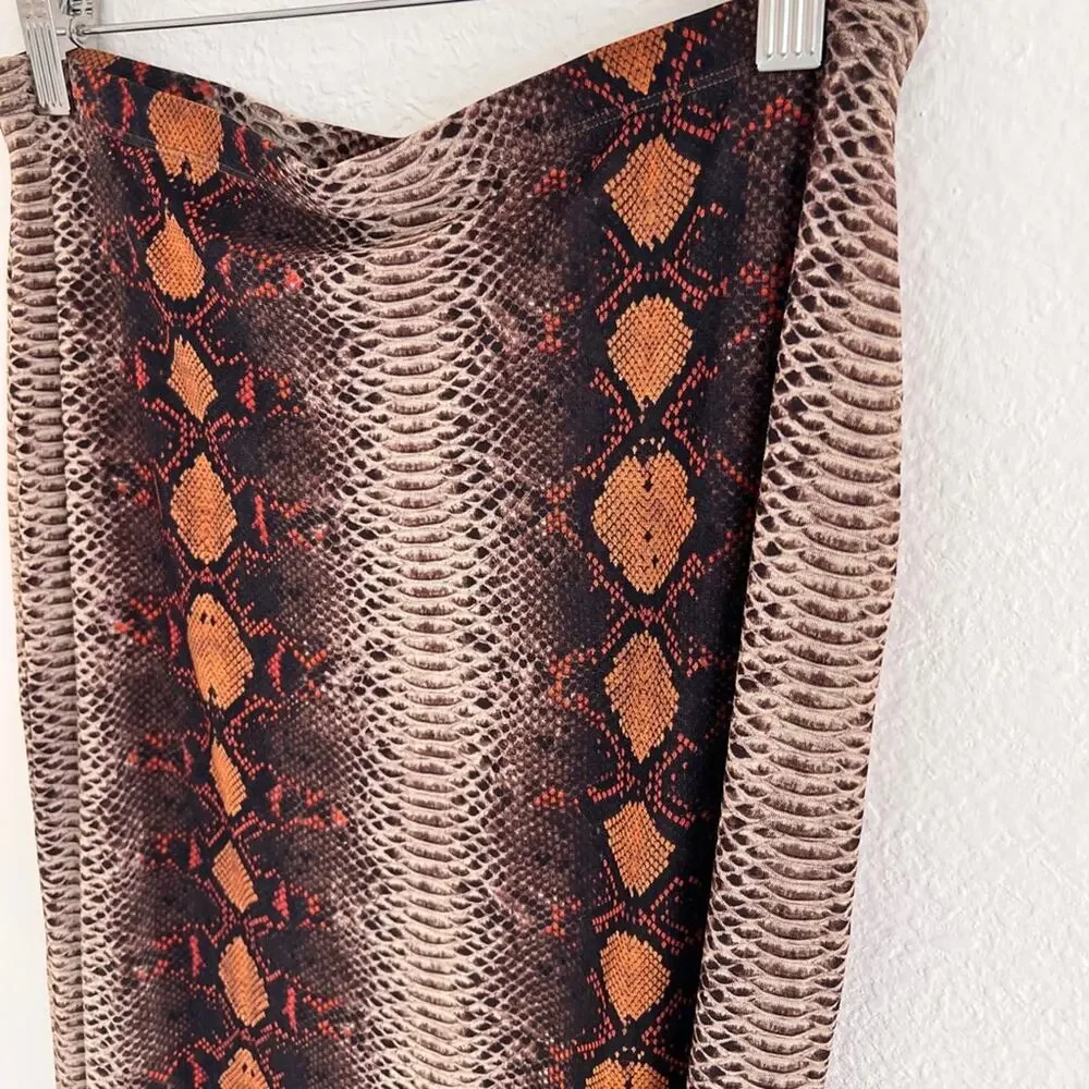 SKIMS mesh snakeskin tube maxi skirt / size L - Picture 4 of 7